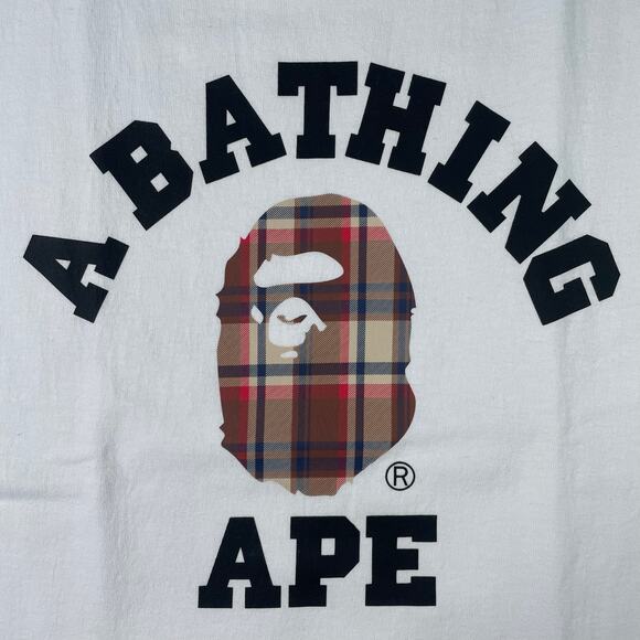 BAPE Check College T-Shirt Size L - Picture 3 of 10